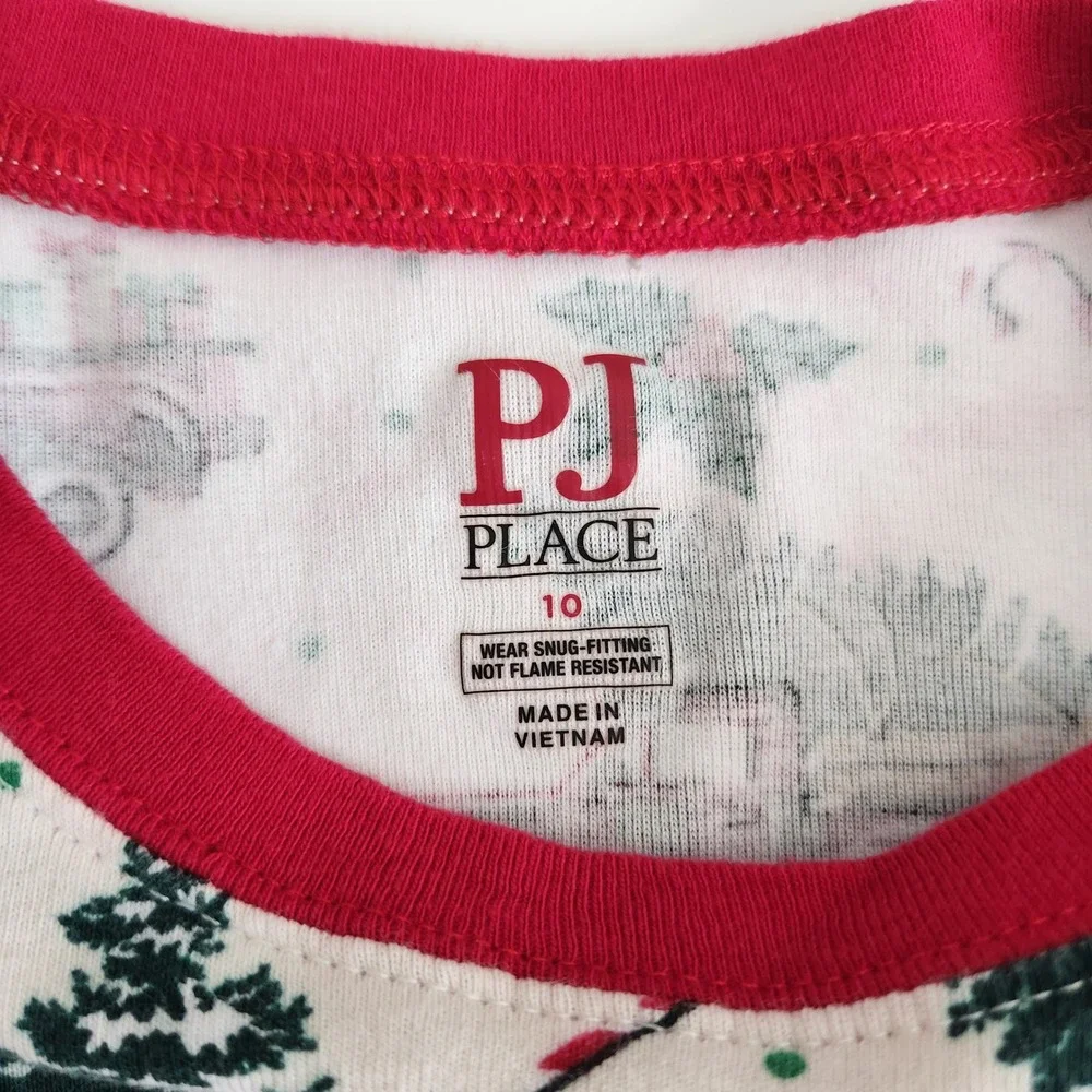 Boys Girls kids Christmas Truck Cotton Pajama Set Red Green White Size 10‎